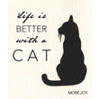 Load image into Gallery viewer, Life is Better with a Cat Swedish Dishcloth