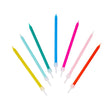 Load image into Gallery viewer, Tall Rainbow Birthday Candles - 16 Pack