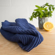 Load image into Gallery viewer, Ripple Indigo Turkish Cotton Dishtowel
