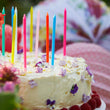 Load image into Gallery viewer, Tall Rainbow Birthday Candles - 16 Pack