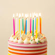 Load image into Gallery viewer, Tall Rainbow Birthday Candles - 16 Pack