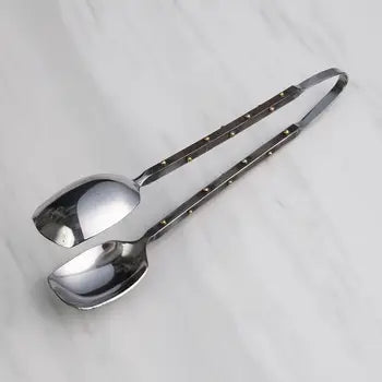 Black & Gold Dot Tongs