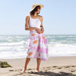 Load image into Gallery viewer, Callie Pink Reversible Eco Beach Towel
