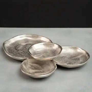 Sliver Textured 4 Cluster Dish