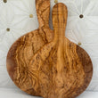 Load image into Gallery viewer, Olive Wood Round Paddle Board: 10&quot;  x 6.5&quot;
