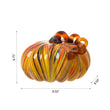 Load image into Gallery viewer, 8.5"D X 6.75"H Multi Striped Glass Large Pumpkin
