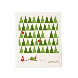 Stolen Christmas Tree Elf Swedish Dishcloth