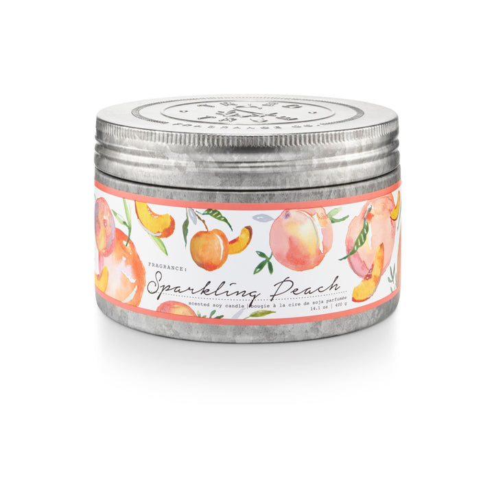 Tried & True Sparkling Peach Large Tin Candle