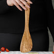 Load image into Gallery viewer, Handmade Olive Wood Corner Spatula
