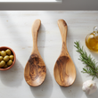 Load image into Gallery viewer, Homemade Curved Olive Wood Serving Spoon
