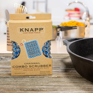 CHAINMAIL SCRUB W SILICONE CORE/BLUE