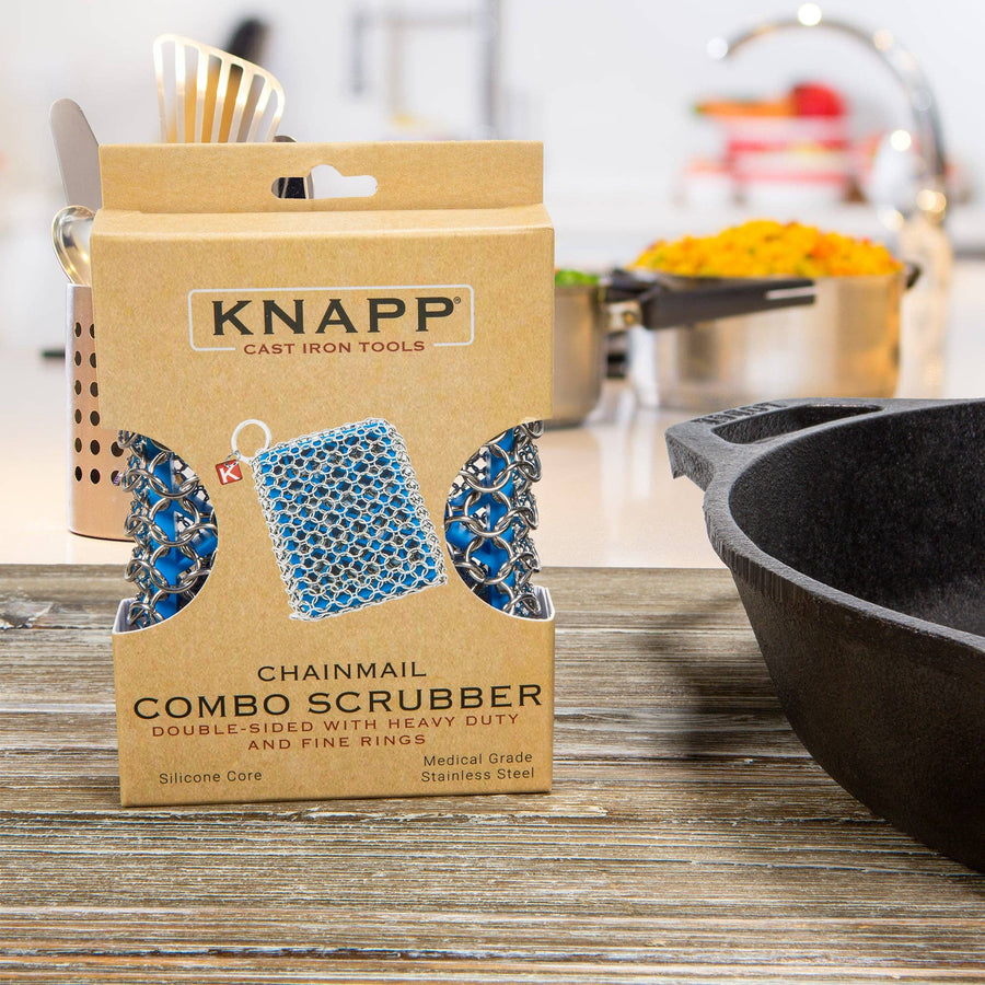 CHAINMAIL SCRUB W SILICONE CORE/BLUE