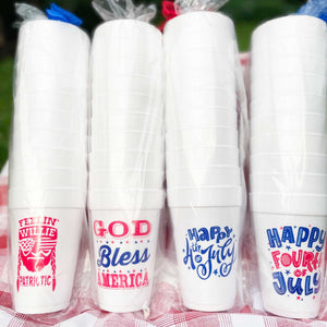 Happy 4th July Foam Cup