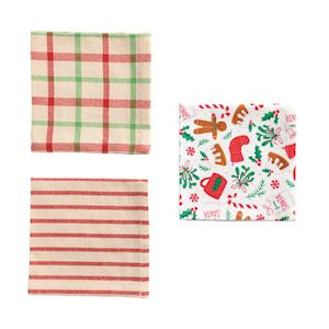 Reindeer Basket Towel Set