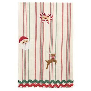 Santa Embossed Christmas Towel