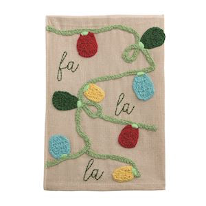 Lights Farm Crochet Xmas Towel