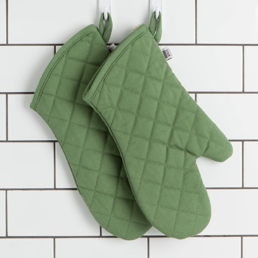 SUPERIOR OVEN MITT, ELM GREEN