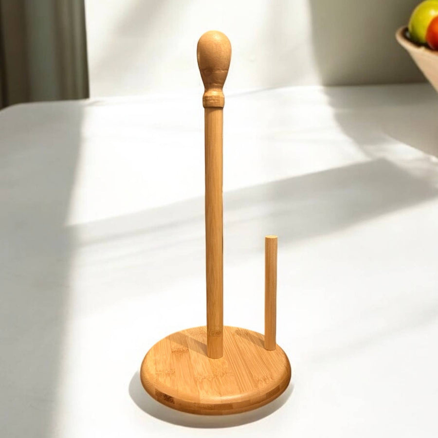 Bamboo Paper Towel Holder