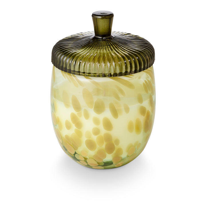 Leaves & Acorns Glass Acorn Candle