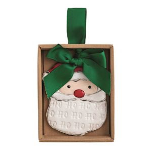 Santa Stamped Ornament