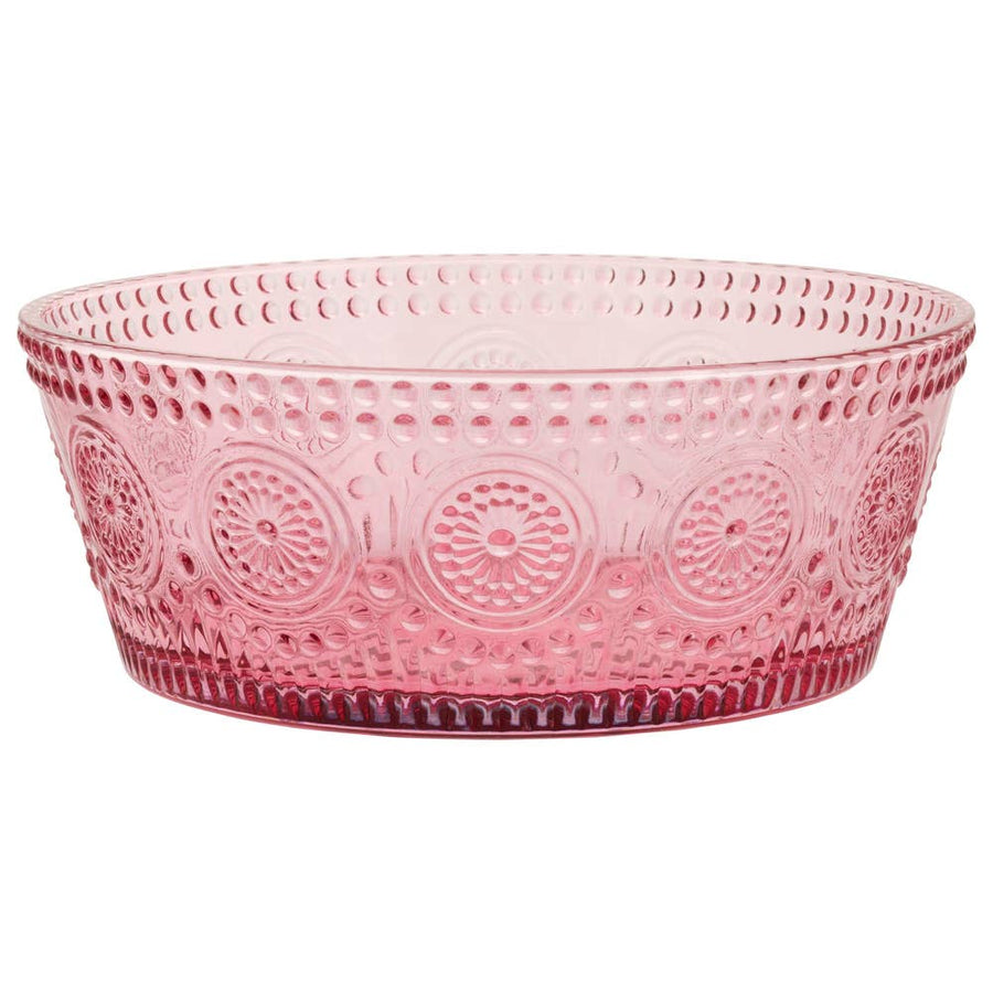7" PINK CODI GLASS BOWL