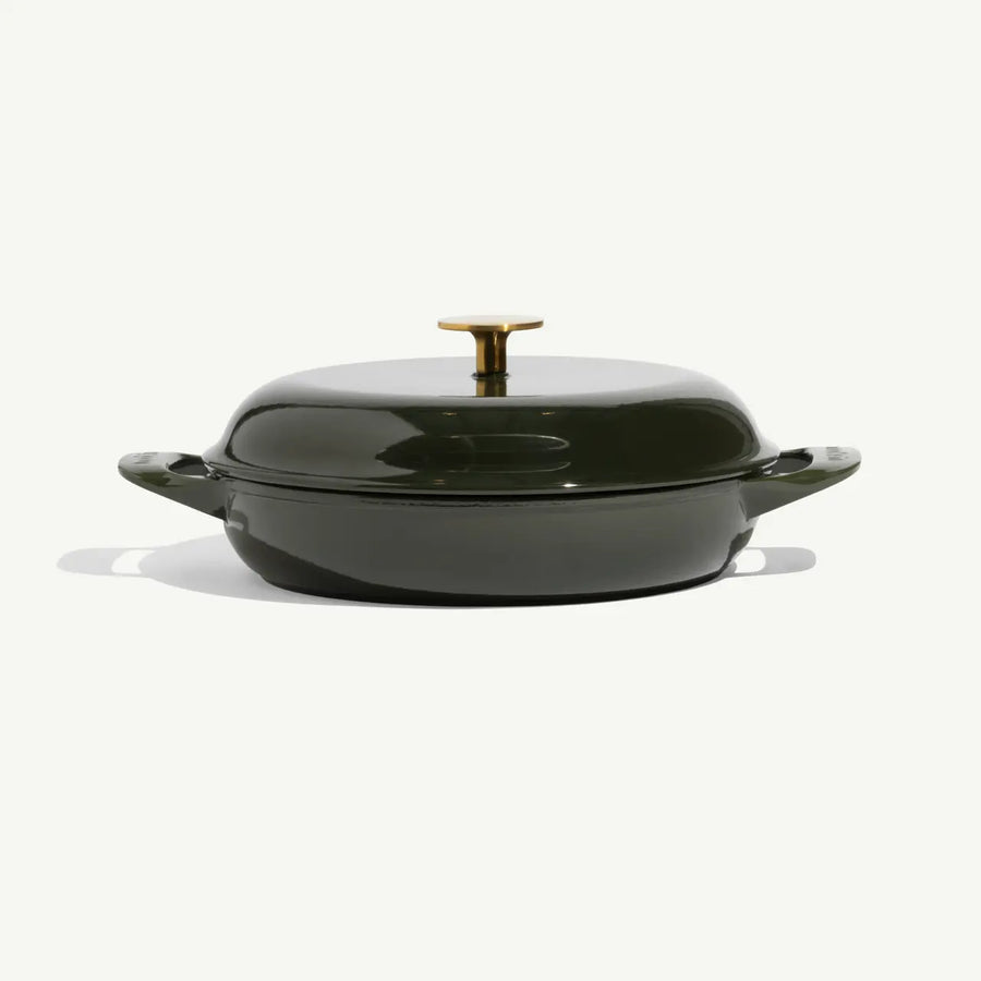 3.5 Qt Enameled Cast Iron Brasier Green