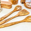 Load image into Gallery viewer, Olive Wood Long Slotted Spoon
