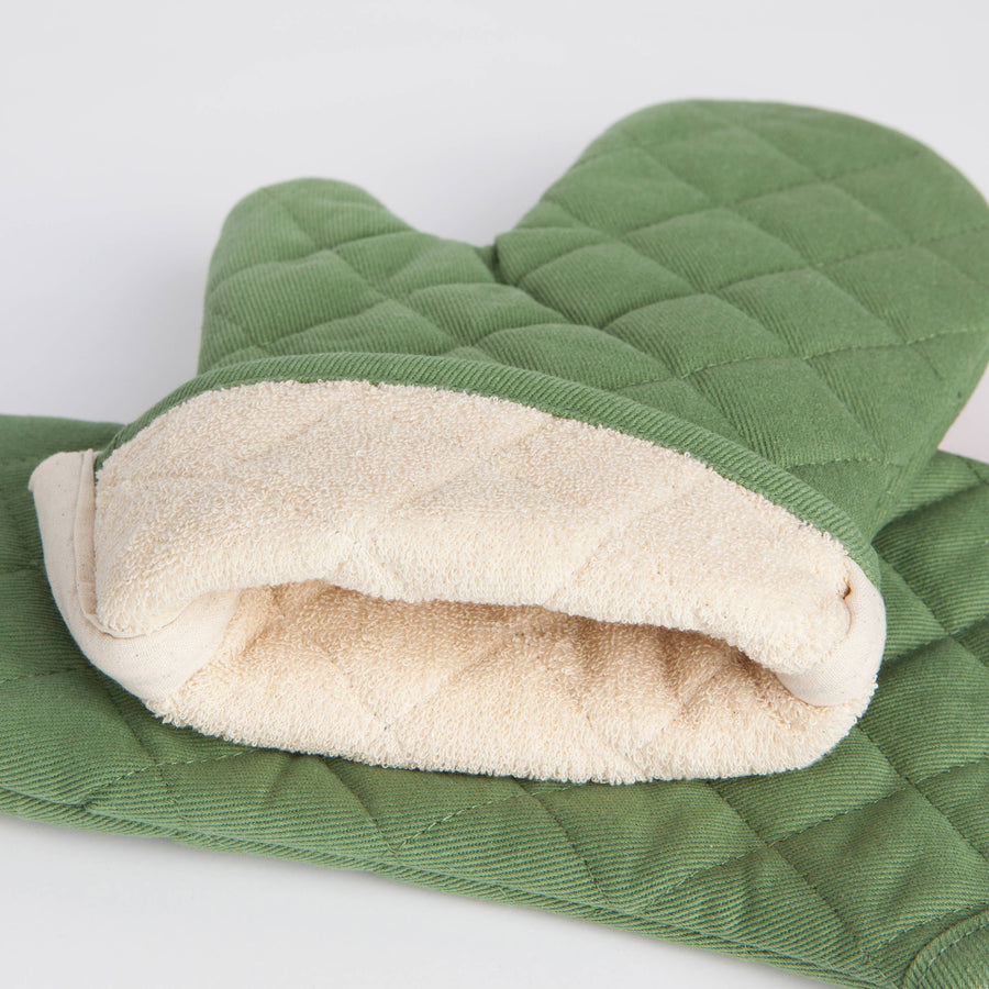 SUPERIOR OVEN MITT, ELM GREEN