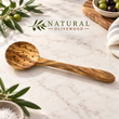 Load image into Gallery viewer, 12-Inch Olive Wood Slotted Spoon for Cooking
