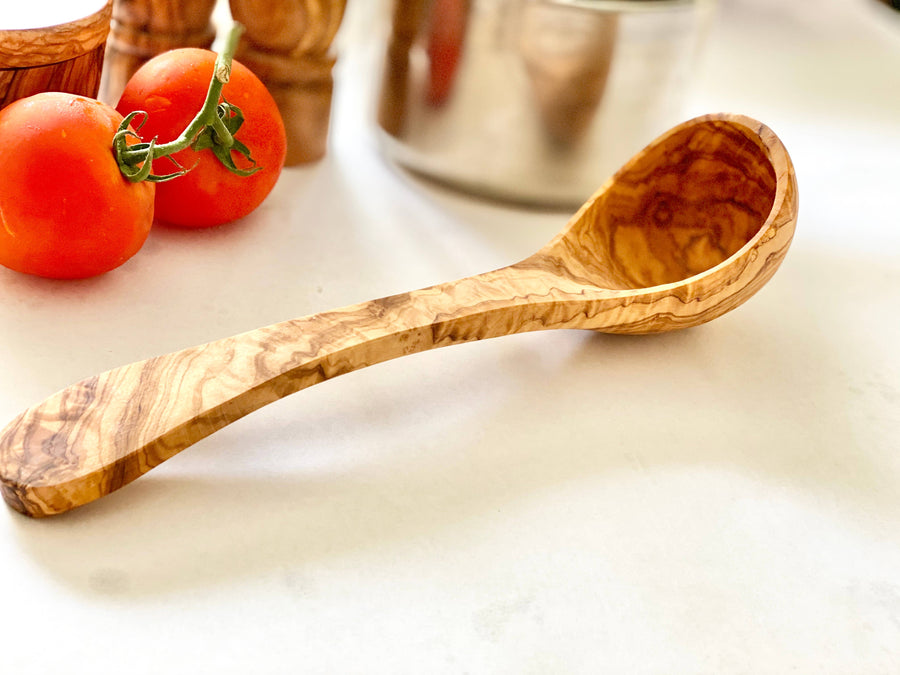 Olive Wood Ladle: 9"