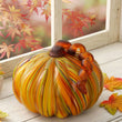 Load image into Gallery viewer, 8.5"D X 6.75"H Multi Striped Glass Large Pumpkin
