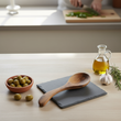 Load image into Gallery viewer, Homemade Curved Olive Wood Serving Spoon
