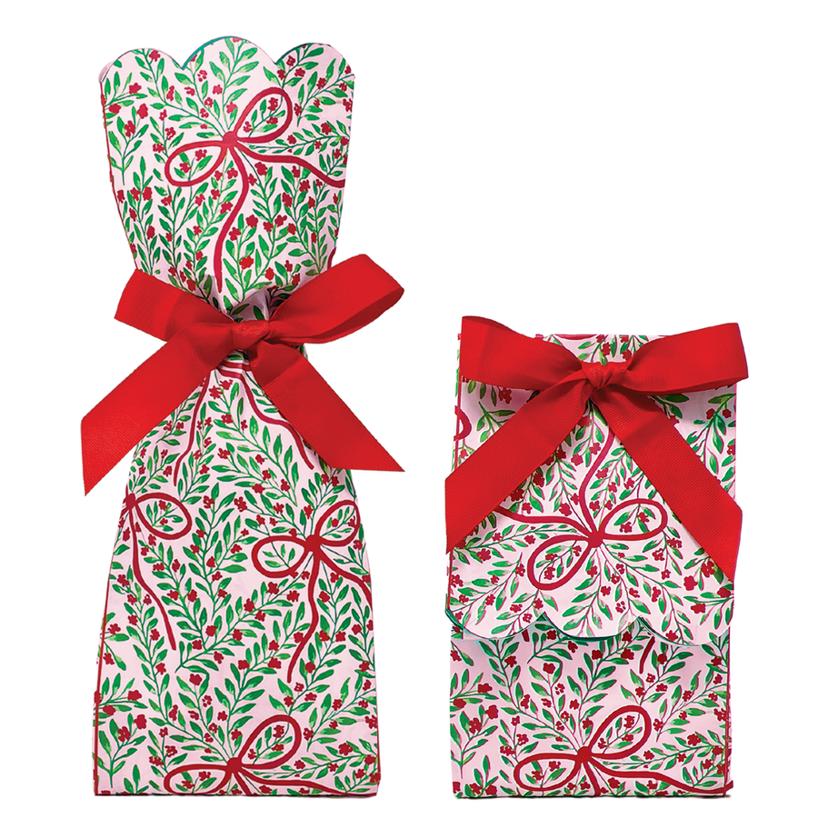 Holiday Bow Garden Wine + Gift Bag | Set of 6