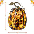 Load image into Gallery viewer, 7.75"H Amber Dots Glass Pumpkin
