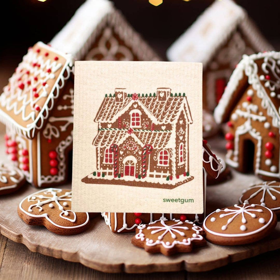 Gingerbread House Swedish Dishcloth