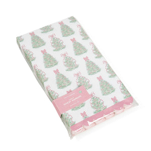 Tree Guest Napkin w Scalloped Edge