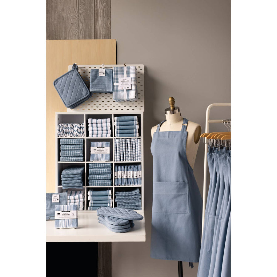 Slate Blue Ripple Dishcloths Set of 2