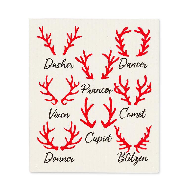 Reindeer Names Dishcloth