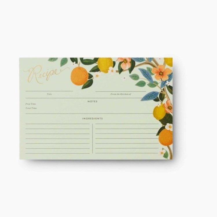 Citrus Grove Recipe Cards