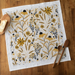 Load image into Gallery viewer, Bee Garden Tea Towel - Bee Floral Kitchen Towel Decor
