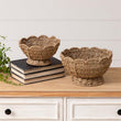 Load image into Gallery viewer, Scalloped Edge Seagrass Bowls (set of 2)
