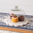Load image into Gallery viewer, Round Glass Cloche w Scallop Edge Marble Base
