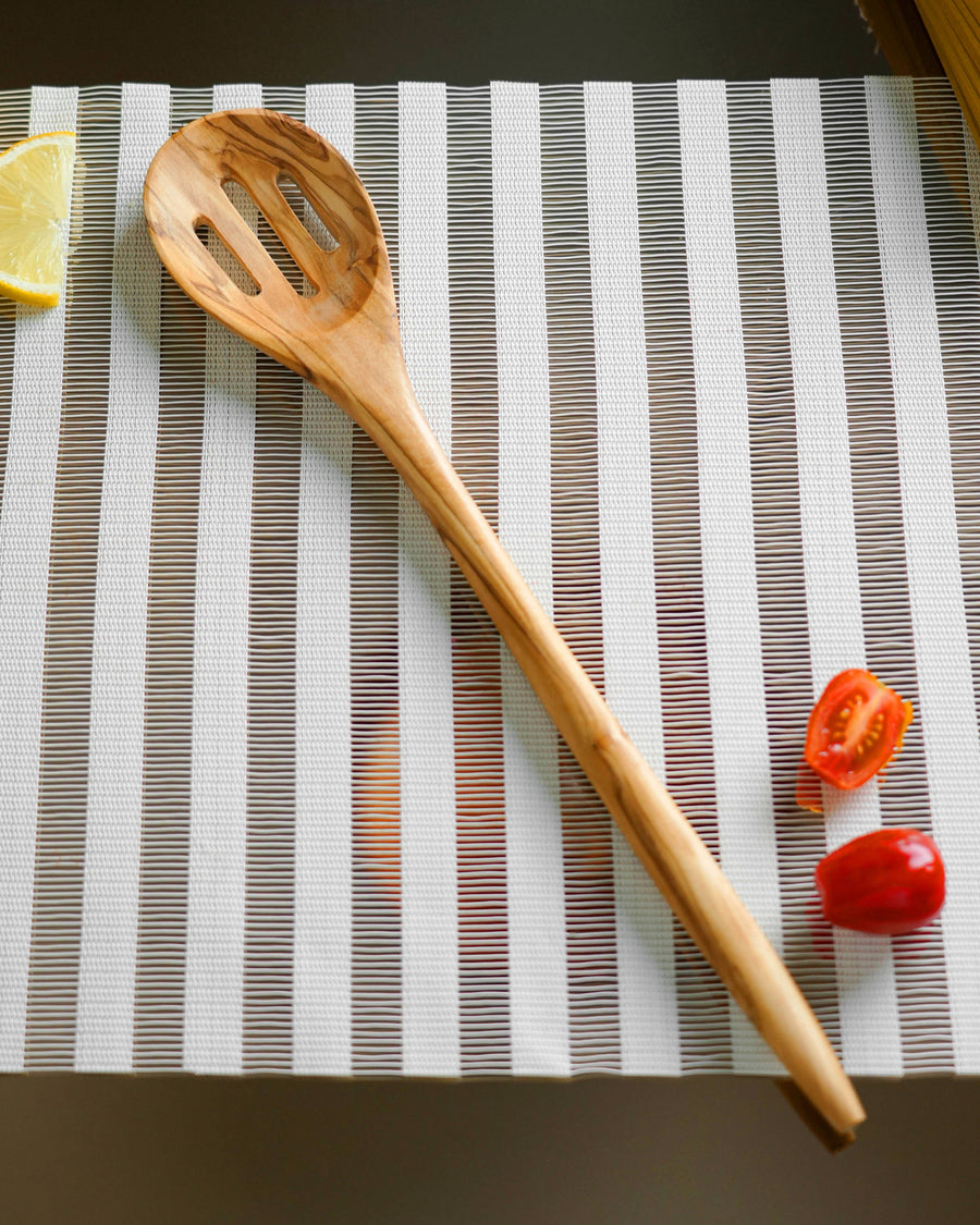 Slotted Spoon Rounded Handle – Eggshells Kitchen Co.