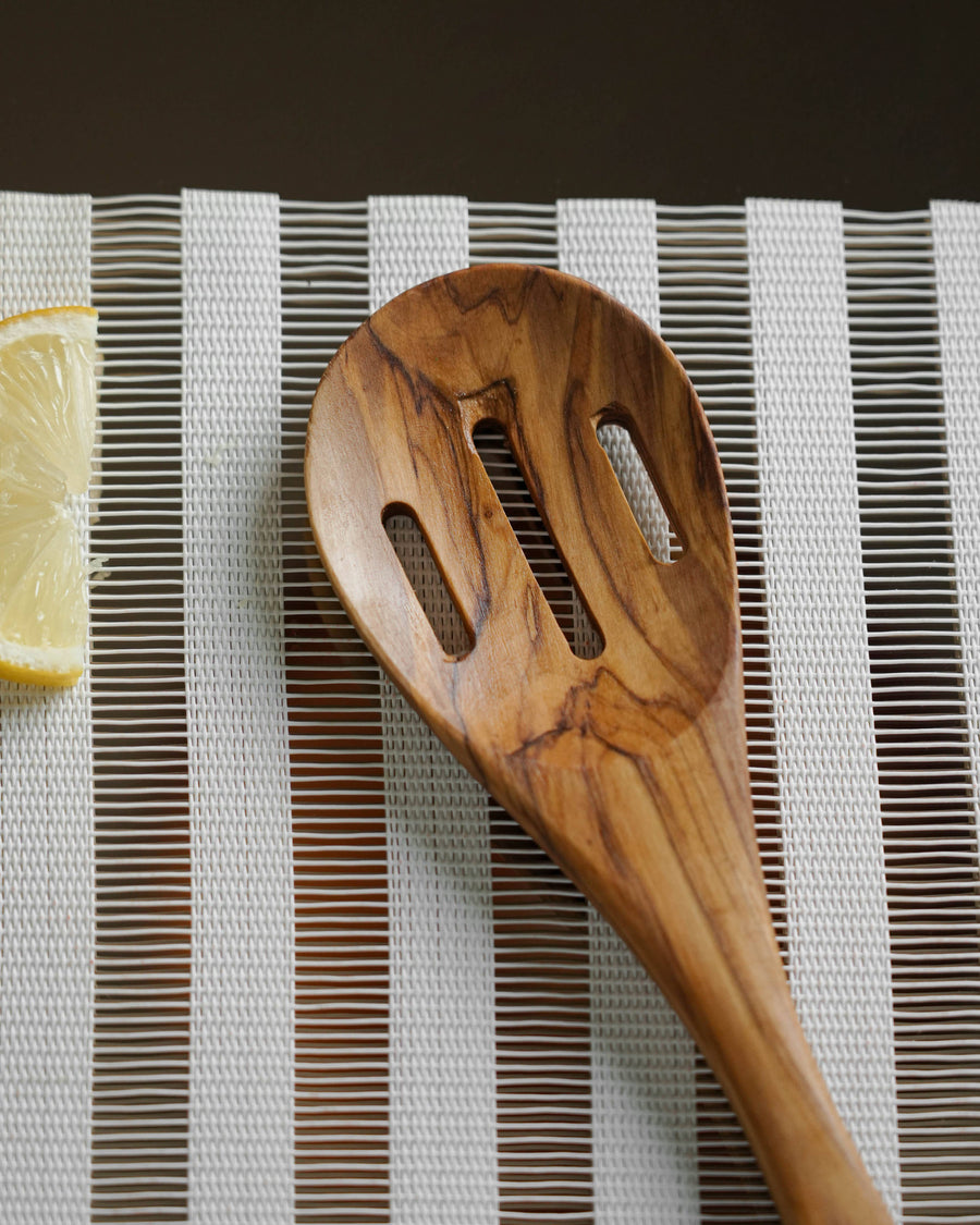 Slotted Spoon Rounded Handle – Eggshells Kitchen Co.