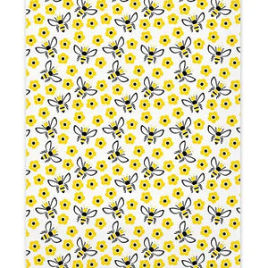 BEES KITCHEN TOWEL - yellow