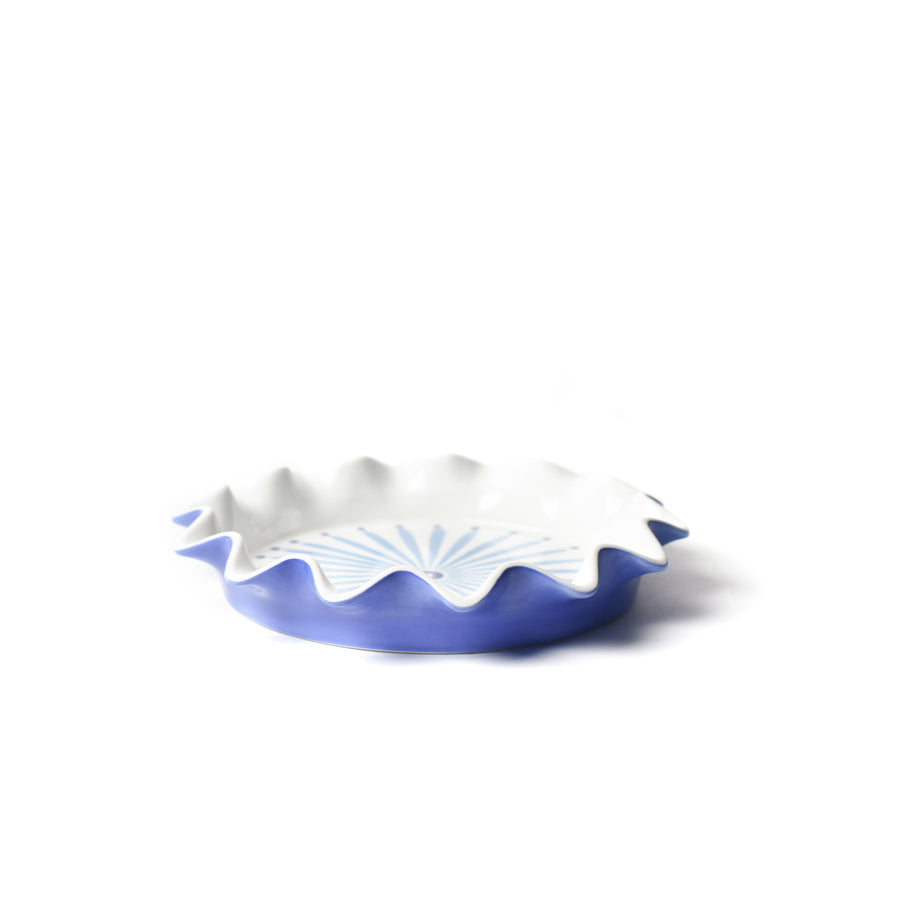 FRENCH BLUE 8" RUFFLE PIE DISH