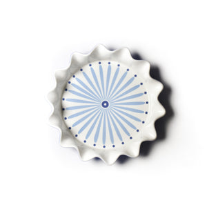 FRENCH BLUE 8" RUFFLE PIE DISH