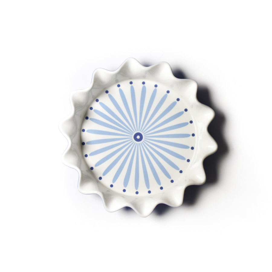 FRENCH BLUE 8" RUFFLE PIE DISH