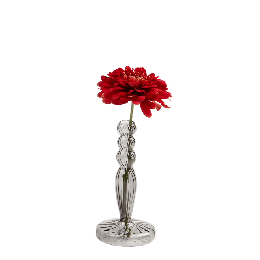 Candelabra Glass Modern Flower Vase Smoke/Sm