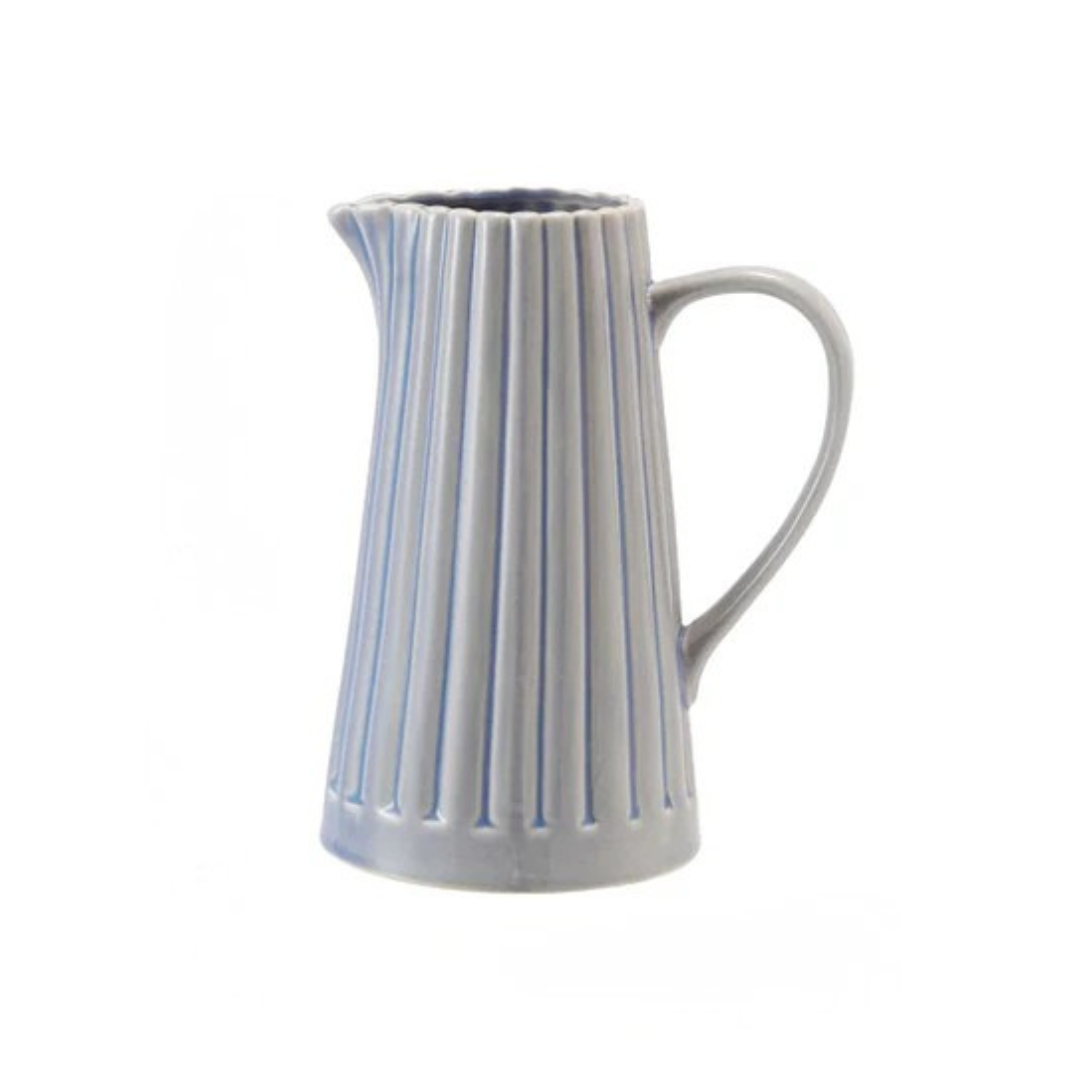 40 oz. Lite Blue Stoneware Pitcher – Eggshells Kitchen Co.